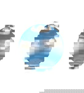 6 NECKED GLOBE CLR PRIS ACR 3-1/4